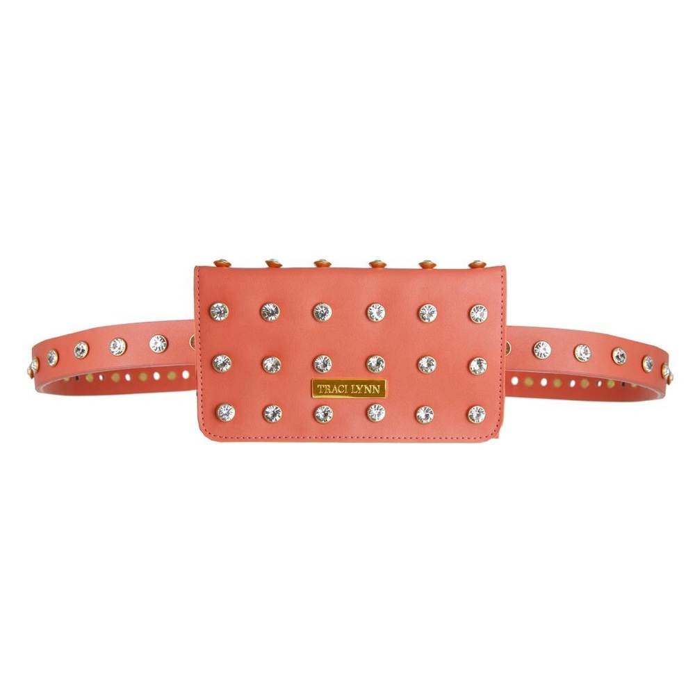 Coral studded fanny pack